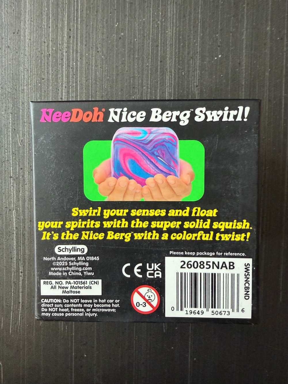 Needoh “Nice Berg Swirl” Purple, Blue & Pink Swirl - Picture 3 of 3